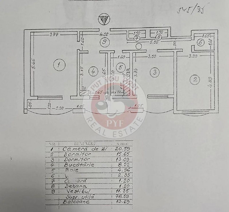 Decebal | Aparatment 3 camere | decomandat | 92mp | B10309